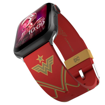 DC Comics - Bracelet pour Apple Watch 38/40/41/42/44/45/49 mm (Wonder Woman 1984 : Crimson Armor)