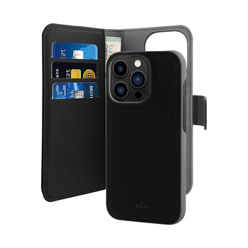 PURO levehető pénztárca - 2 az 1-ben iPhone 14 Pro Max tok (fekete)