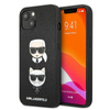 Karl Lagerfeld Saffiano Karl & Choupette Embossed Heads - iPhone 13 Case (black)
