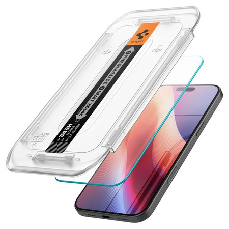 SPIGEN GLAS EDZETT ÜVEG.TR "EZ FIT" 2 CSOMAG IPHONE 16 PRO ÁTLÁTSZÓ