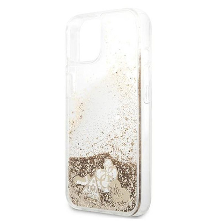 Guess Liquid Glitter Charms - iPhone 13 Hülle (Gold)