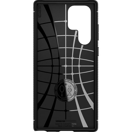 Spigen Rugged Armor - Étui pour Samsung Galaxy S22 Ultra (Noir)