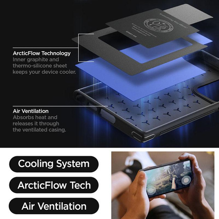 Spigen Cryo Armor - Étui pour Samsung Galaxy S23 Ultra (Noir mat)
