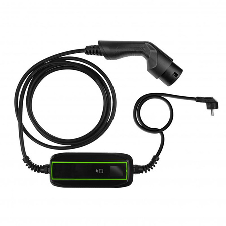 Green Cell - GC EV PowerCable 3.6kW Schuko - Chargeur mobile de type 2 pour la recharge des voitures électriques et hybrides rechargeables