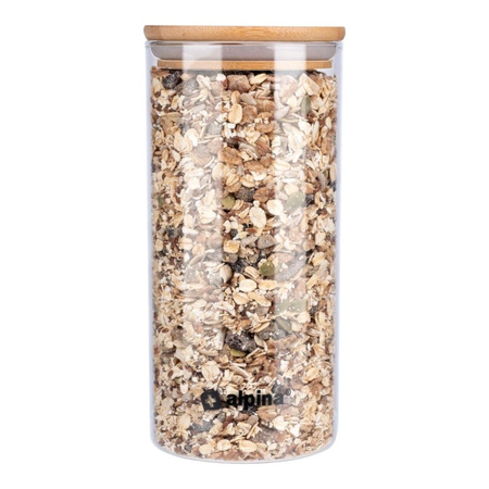 Alpina - Glass food container with lid 1250 ml 10 x 21 cm