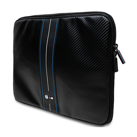 BMW Carbon Blue Stripes Sleeve - Sacoche pour ordinateur portable 15" / 16" (noir)