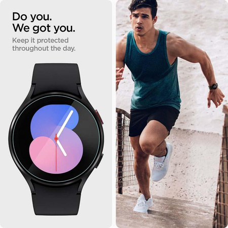 Spigen GLAS.TR EZ FIT 2er-Pack - gehärtetes Glas für Samsung Galaxy Watch 4 / 5 40 mm (2 Stück)