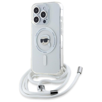 Karl Lagerfeld Crossbody IML Karl Head MagSafe - pouzdro pro iPhone 16 Pro Max (průhledné)