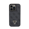 Guess Leather 4G Triangle Strass - iPhone 15 Pro Case (black)