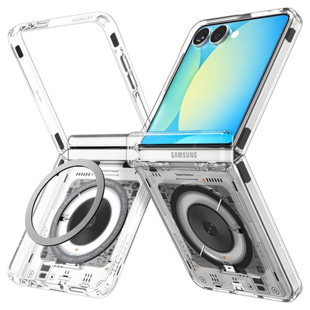 ETUI MAGSAFE SPIGEN DO GALAXY Z FLIP 7, Case Przezroczyste, Magnetyczne