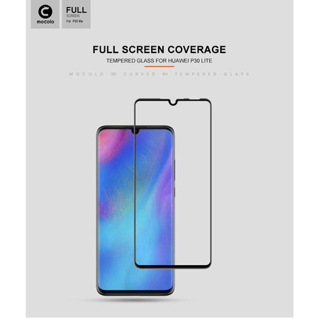 Mocolo 3D 9H Full Glue - Verre de protection intégrale pour Huawei P30 Lite (Noir)