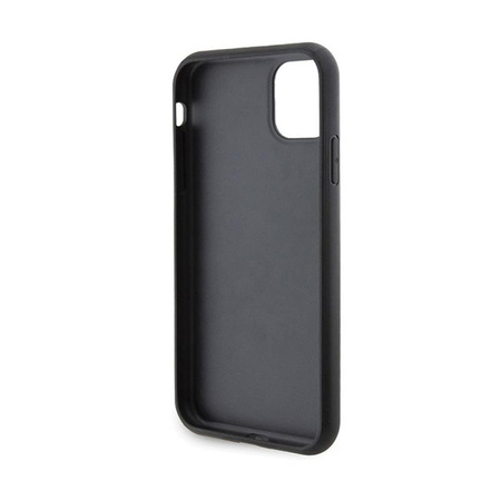Karl Lagerfeld Gripstand Saffiano Choupette Pins - iPhone 11 Tasche (schwarz)
