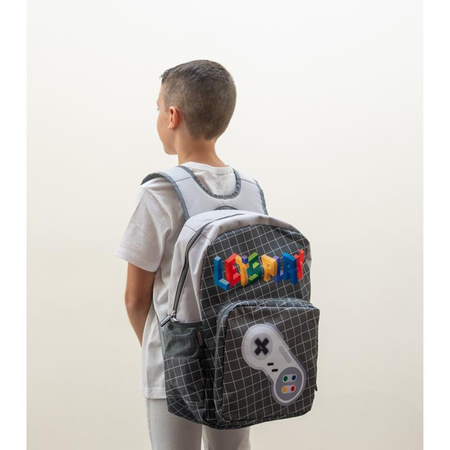 Gameration - Retro Schulrucksack (grau)