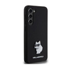 Karl Lagerfeld Silicone Choupette Metal Pin - Etui Samsung Galaxy S24+ (noir)