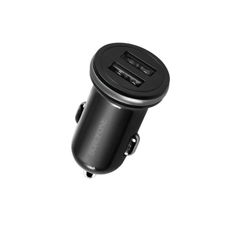 Borofone - Chargeur de voiture 2x USB, noir