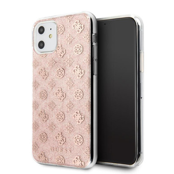 Guess 4G Peony Solid Glitter - Coque iPhone 11 (rose)