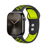 Crong Duo Sport - szíj Apple Watch-hoz 38/40/41/42 mm (fekete/lime)