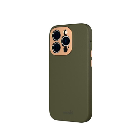 Moshi Napa Slim MagSafe - Skórzane etui iPhone 14 Pro (Juniper Green)