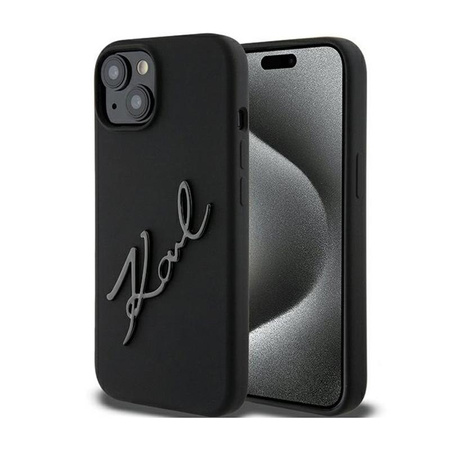 Karl Lagerfeld Silicone Karl Script - iPhone 15 Case (black)