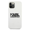Karl Lagerfeld Silicone Stack Logo - pouzdro pro iPhone 12 / iPhone 12 Pro (bílé)