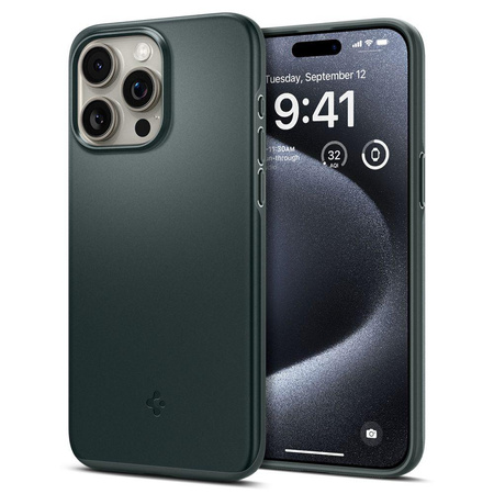 Spigen Thin Fit - tok iPhone 15 Pro készülékhez (zöld)