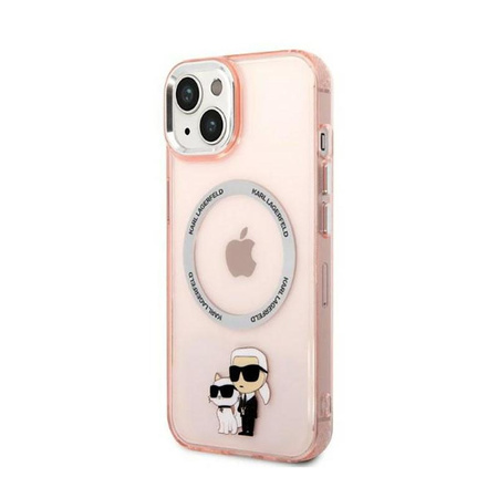 Karl Lagerfeld IML NFT Karl & Choupette MagSafe - Hülle für iPhone 14 Plus (Pink)
