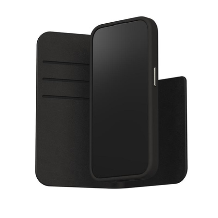 Moshi Overture MagSafe - Leather 3-in-1 flip case for iPhone 15 Pro (Midnight Black)