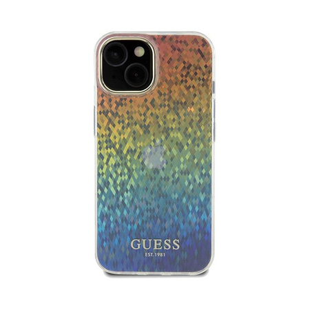 Guess IML Faceted Mirror Disco Iridescent - iPhone 14 Tasche (Iridescent)