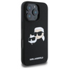 Karl Lagerfeld Silikon Doppelköpfe drucken MagSafe - iPhone 16 Pro Max Hülle (schwarz)