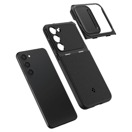 Spigen Optik Armor - Gehäuse für Samsung Galaxy S23 (Schwarz)