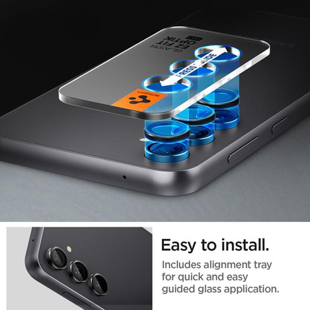 Spigen Optik Pro GLAS.TR EZ Fit Camera Protector 2-Pack - ochranné sklo objektivu pro Samsung Galaxy S23 FE (2 ks) (Black)