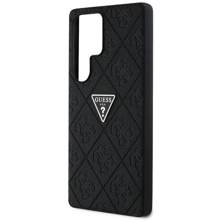 Guess Hot Stamp 4G Pattern Triangle Metal Logo - Hülle für Samsung Galaxy S25 Ultra (schwarz)