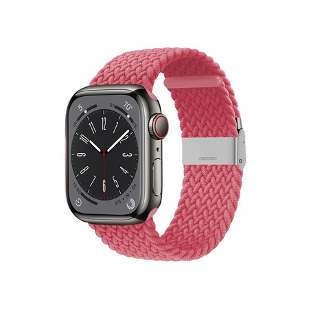 Crong Wave Band - Pletený řemínek pro Apple Watch 38/40/41/42 mm (růžový)