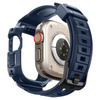 Spigen Rugged Armor Pro - Bracelet avec étui pour Apple Watch Ultra 49 mm (Bleu marine)