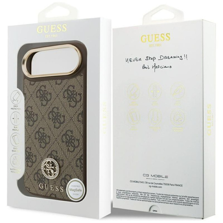 Guess 4G Strass Logo MagSafe - Pouzdro iPhone Air (Hnědá)