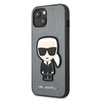 Karl Lagerfeld Saffiano Ikonik Patch - iPhone 13 mini Tasche (silber)