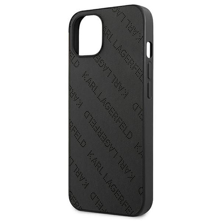 Karl Lagerfeld Perforated Allover - pouzdro pro iPhone 13 Mini (černé)