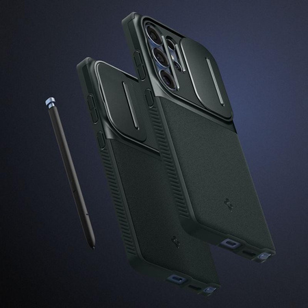Spigen Optik Armor - Etui pour Samsung Galaxy S25 Ultra (Abyss Green)