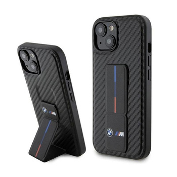 BMW Grip Stand Smooth & Carbon - Coque iPhone 15 (noir)