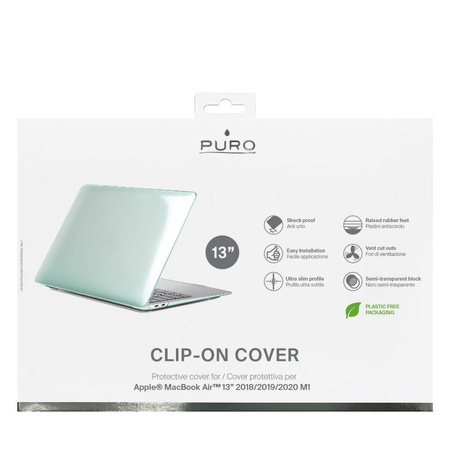PURO Clip On - Macbook Air 13" (M1 2021 / 2020 / 2018) tok (menta)