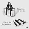 Case-Mate Large Travel Tote Bag - Waterproof shoulder bag with phone case (Silver Chrome)