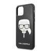 Karl Lagerfeld Double Layers Glitter Head - Coque iPhone 11 Pro (Noir)