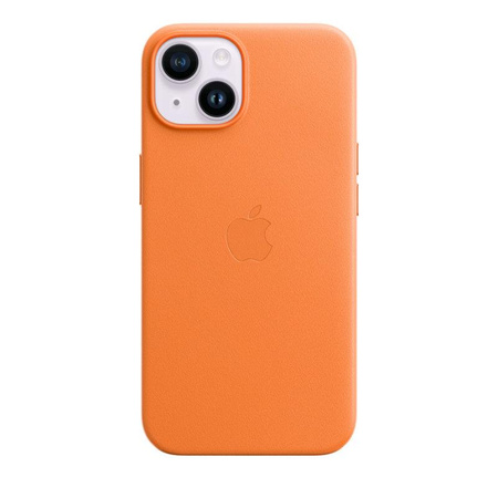 Apple Leather Case - Bőr tok MagSafe-rel iPhone 14 készülékhez (narancssárga)