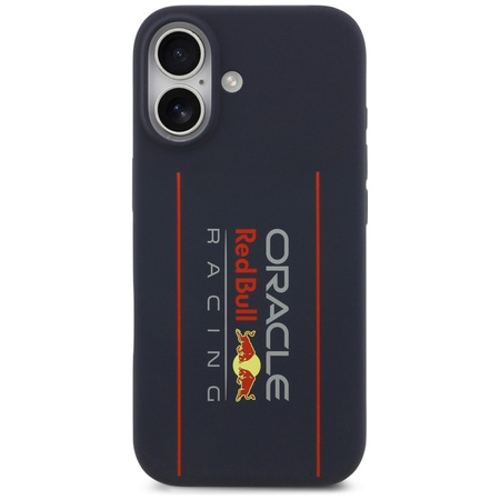 Silikonový kryt Red Bull Oversize Vertical Logo MagSafe pro iPhone 17 (tmavě modrý)