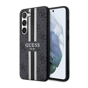 Guess 4G Printed Stripe - pouzdro pro Samsung Galaxy S23 (černé)