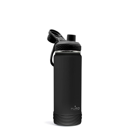 PURO Outdoor - Termo láhev z nerezové oceli 500 ml (černá)
