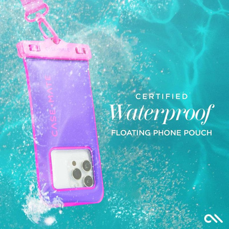 Case-Mate Waterproof Floating Pouch - vodotěsné pouzdro pro smartphony do velikosti 6,7" (Purple Paradise)