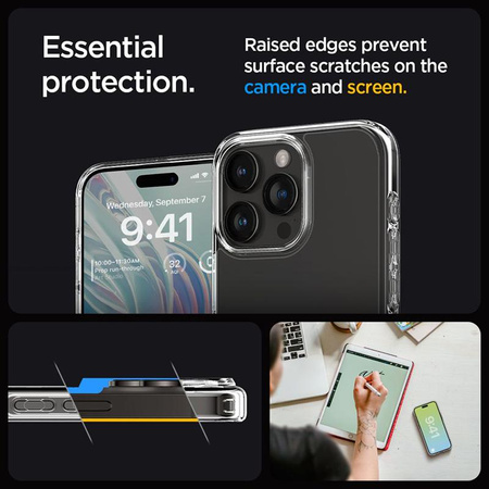 Spigen Ultra Hybrid - Coque pour iPhone 15 Pro Max (Transparent)