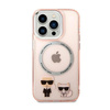 Karl Lagerfeld Karl&Choupette Aluminium MagSafe - Hülle für iPhone 14 Pro Max (Pink)
