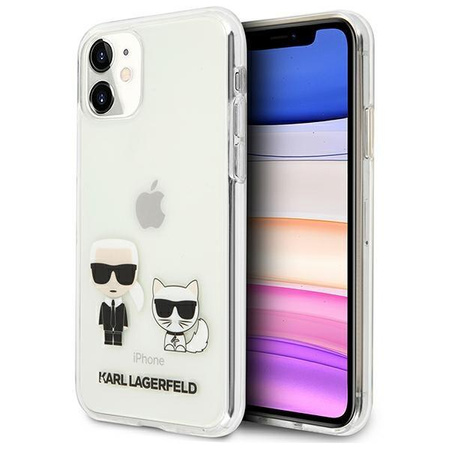 Karl Lagerfeld Ikonik & Choupette - pouzdro pro iPhone 11 / iPhone XR (průhledné)